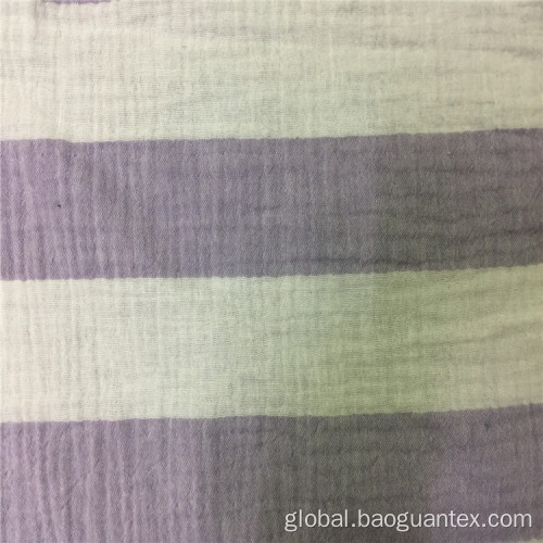 100% Double Cotton Gauze Yarn Dyed Stripe Textile